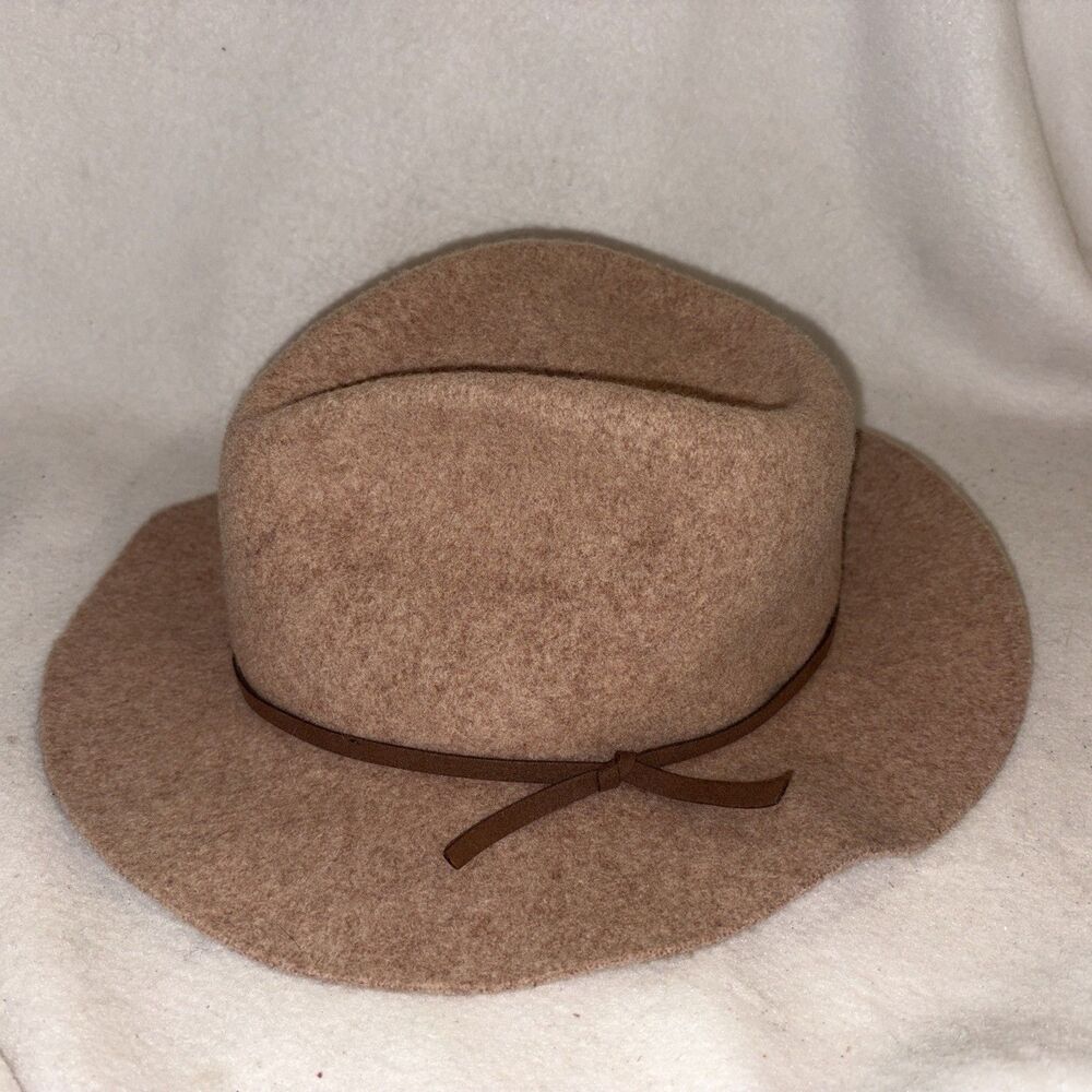 Brixton Drift Fedora Cowboy Hat Western Felt Oatmeal OS Floppy Wool Lagen